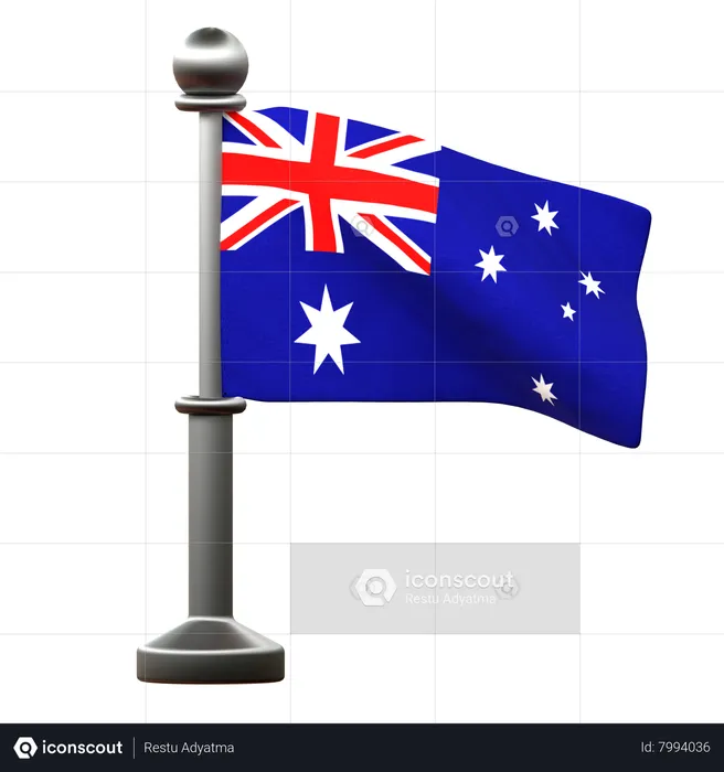 Bandera de australia Flag 3D Icon