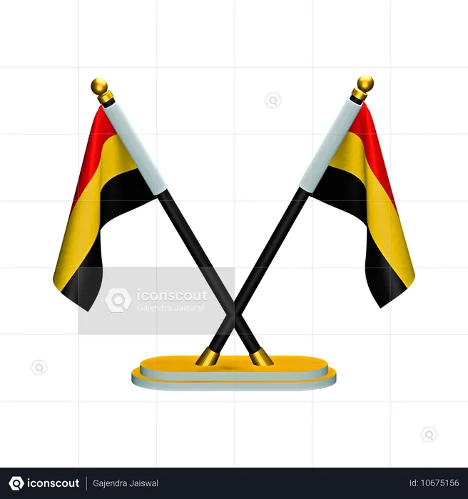 Bandera de bélgica Flag 3D Icon