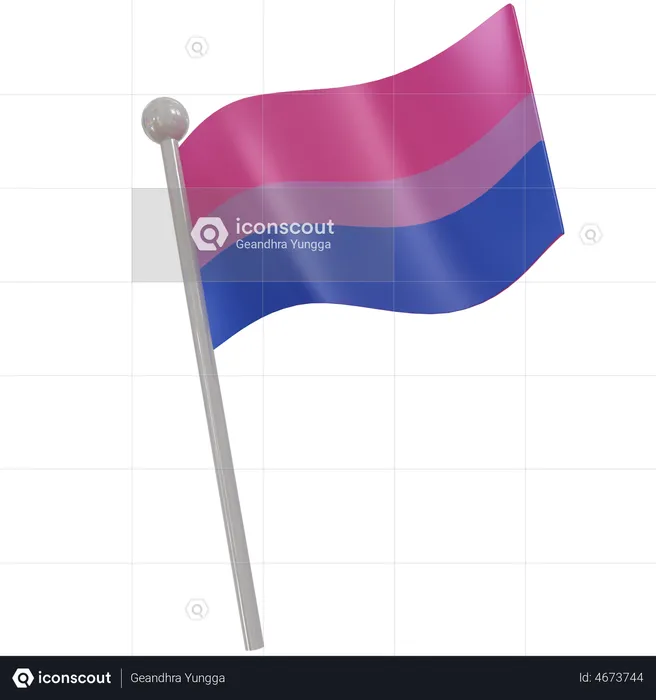 Bandera bisexual Flag 3D Flag