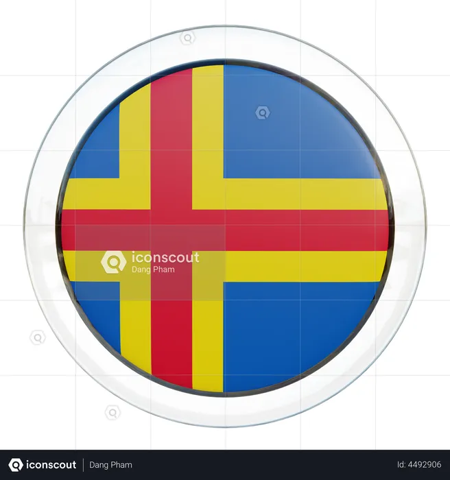 Bandera de Åland Flag 3D Flag