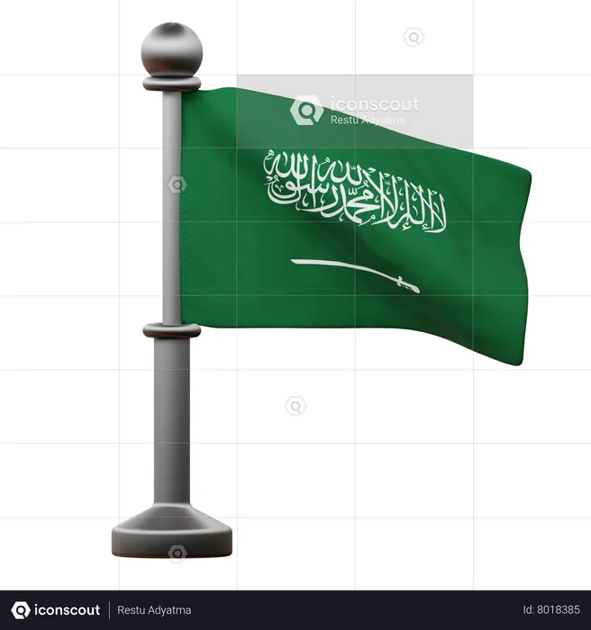 Bandera de arabia saudita Flag 3D Icon