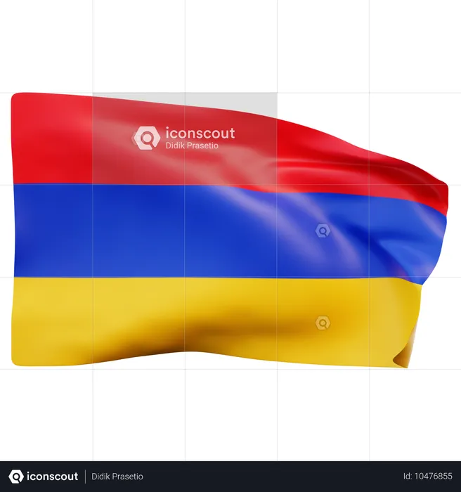 Bandera de armenia Flag 3D Icon