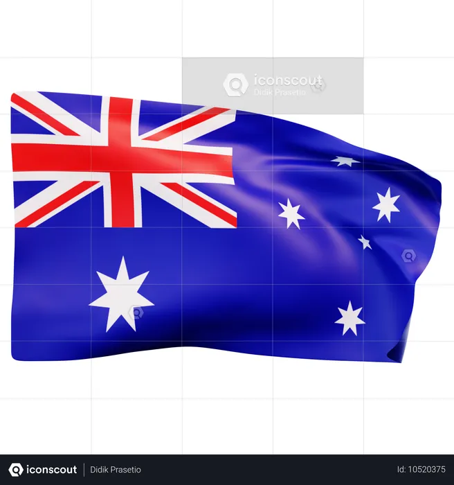 Bandera de australia Flag 3D Icon