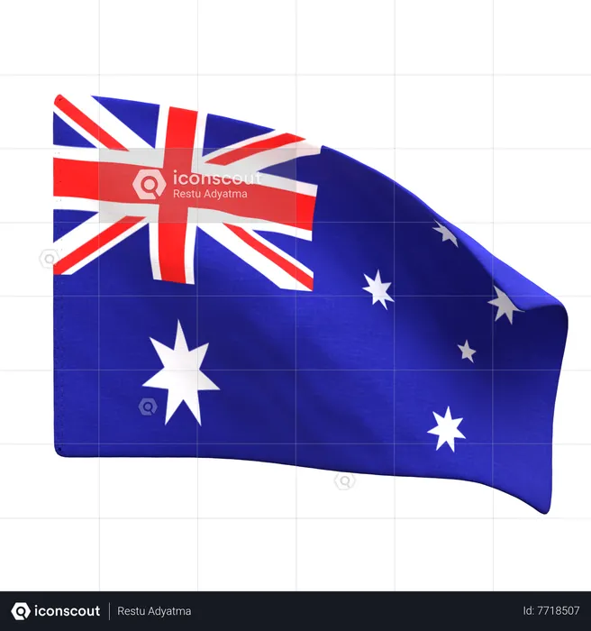 Bandera de australia Flag 3D Icon