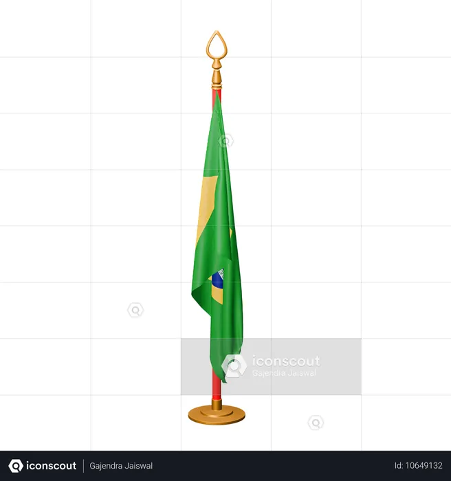 Bandera de brasil Flag 3D Icon