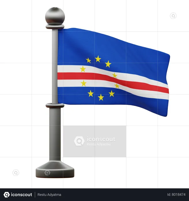 Bandera de cabo verde Flag 3D Icon