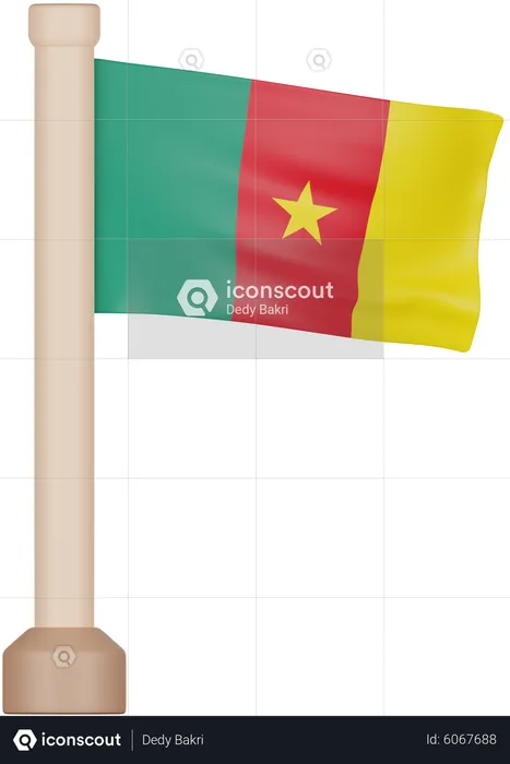 Bandera de camerún Flag 3D Icon