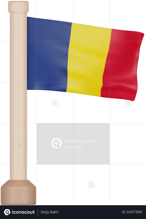 Bandera de chad Flag 3D Icon