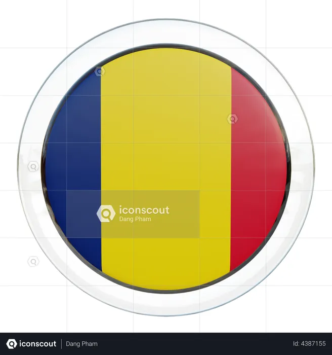 Vidrio de la bandera de Chad Flag 3D Flag