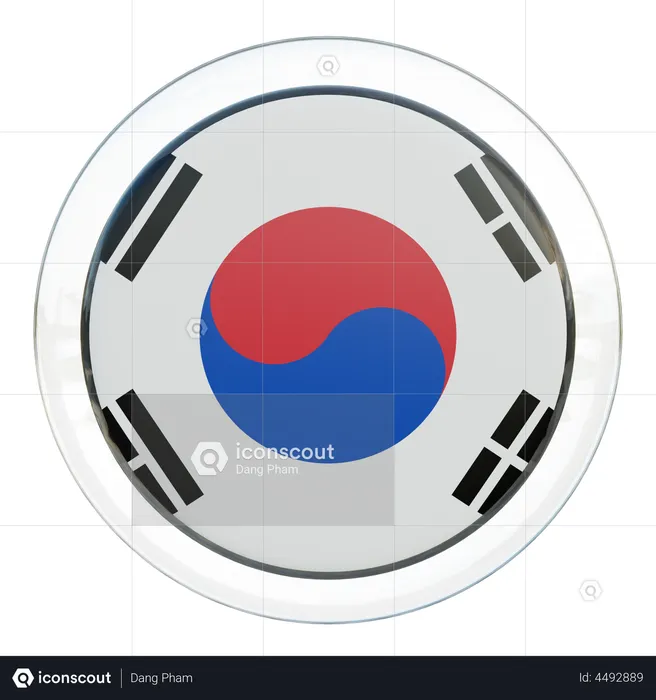 Bandera de corea del sur Flag 3D Flag