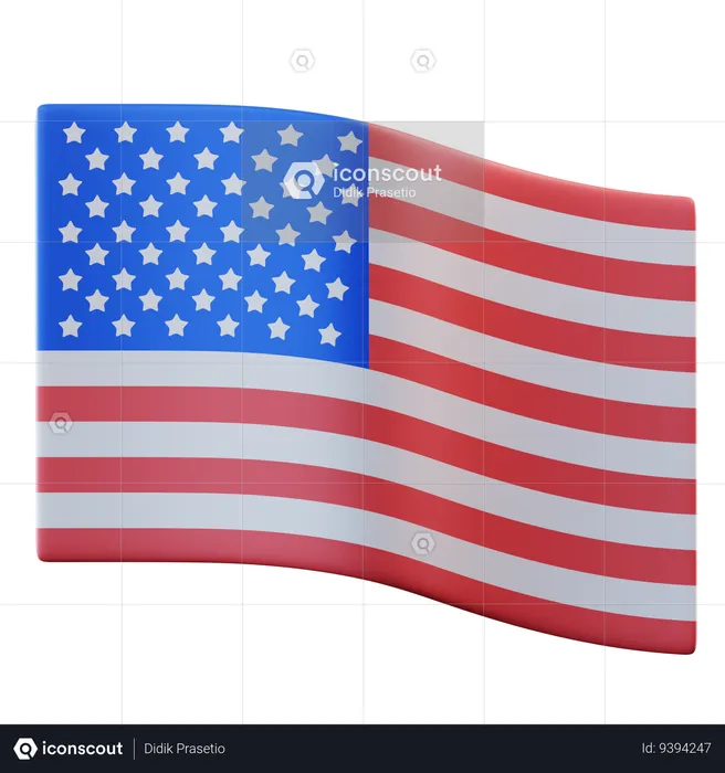 Una bandera  3D Icon