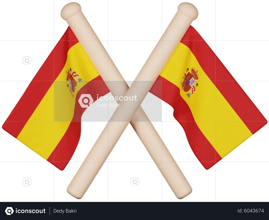 Bandera de españa Flag 3D Icon