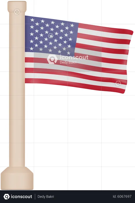 Bandera de estados unidos Flag 3D Icon