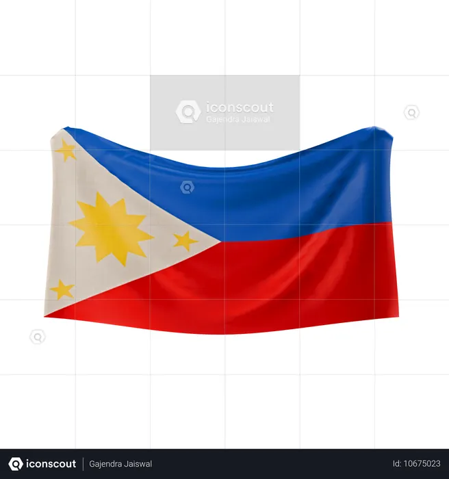 Bandera de filipinas Flag 3D Icon
