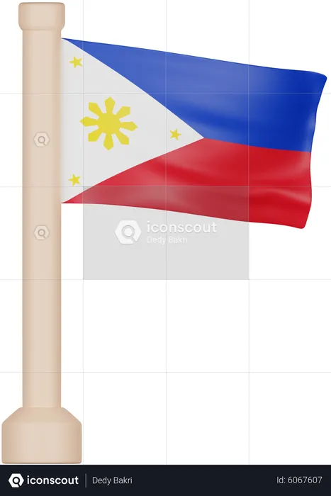 Bandera de filipinas Flag 3D Icon