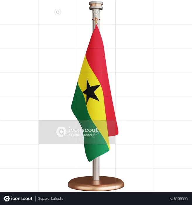 Bandera de ghana  3D Icon