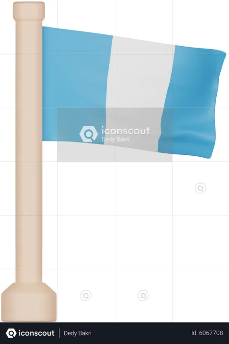 Bandera de guatemala Flag 3D Icon