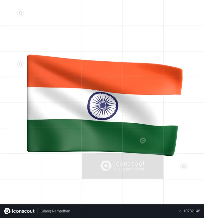 Bandera india Flag 3D Icon