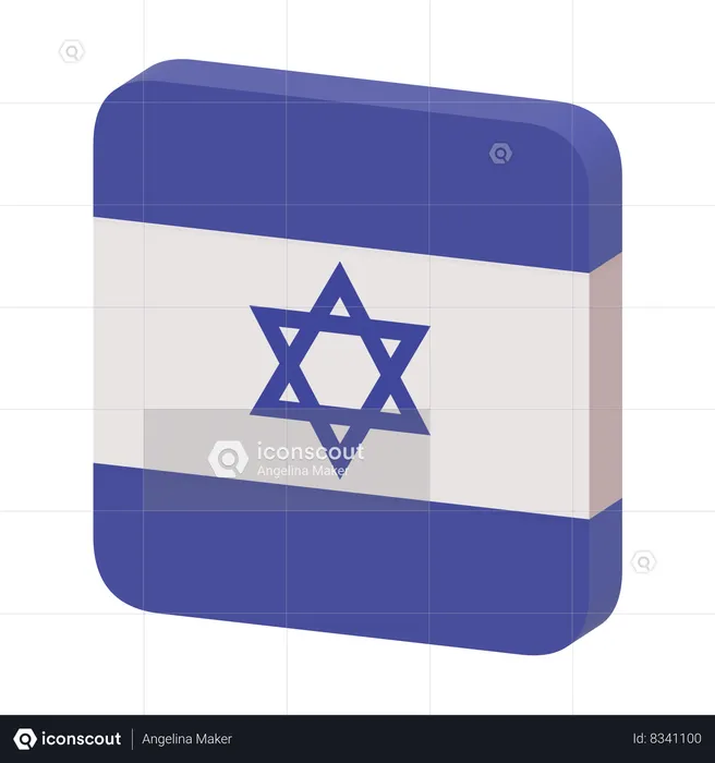 Bandera de israel Flag 3D Icon