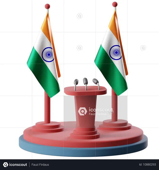 Bandera de la india  3D Icon