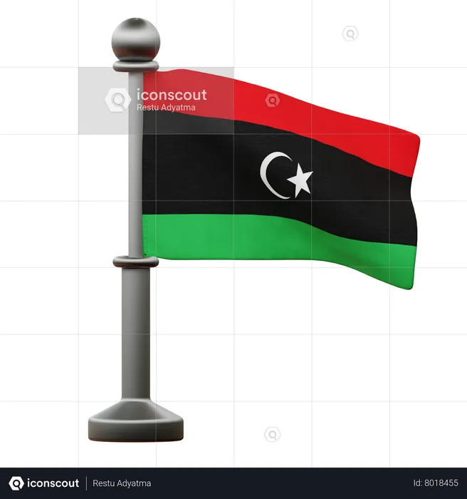 Bandera de libia Flag 3D Icon