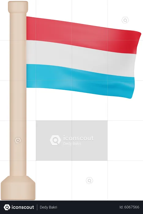 Bandera de luxemburgo Flag 3D Icon