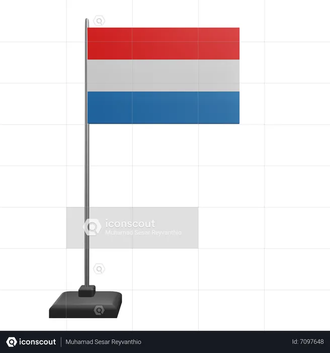 Bandera de luxemburgo Flag 3D Icon