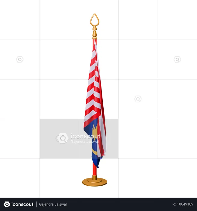 Bandera de malasia Flag 3D Icon