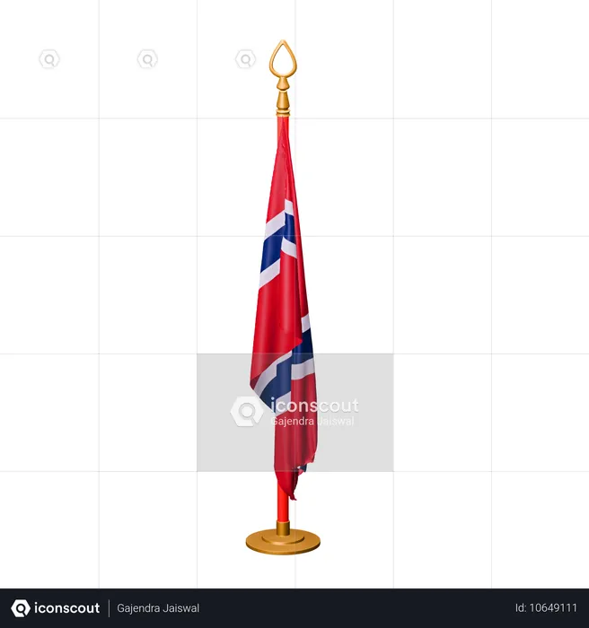 Bandera de noruega Flag 3D Icon