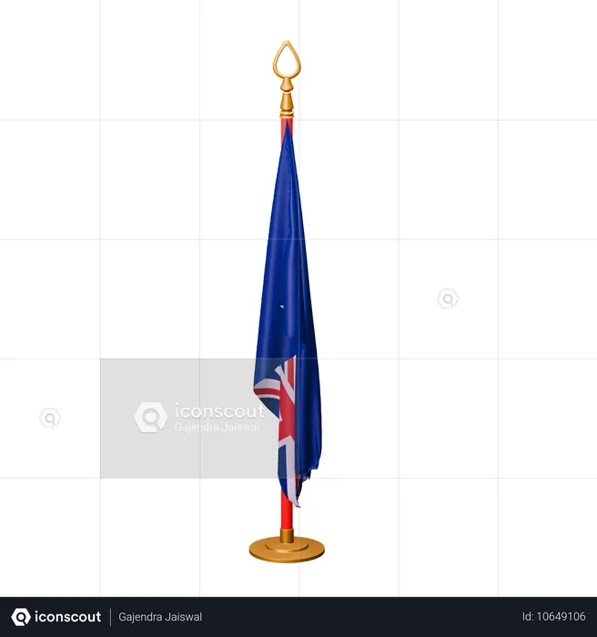 Bandera de nueva zelanda Flag 3D Icon