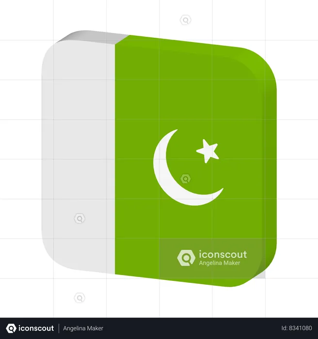 Bandera de pakistán Flag 3D Icon