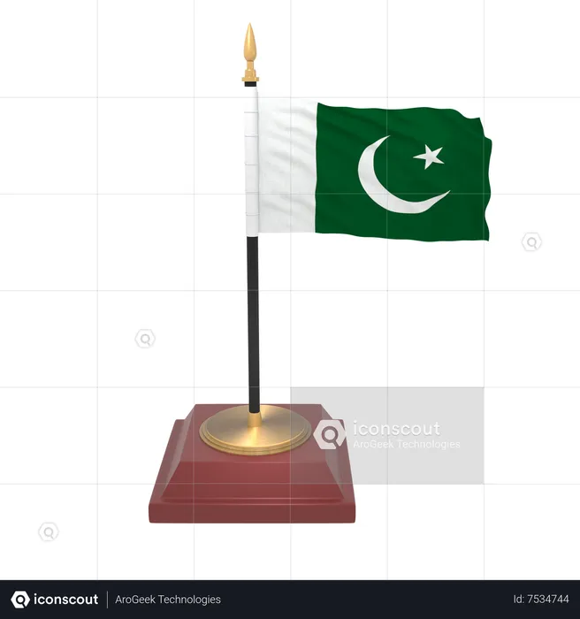 Bandera de pakistán Flag 3D Icon