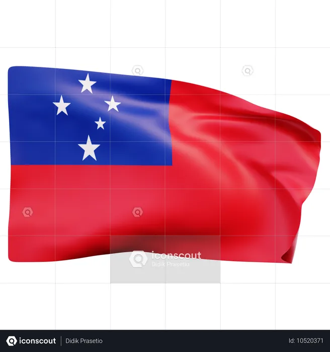 Bandera de samoa Flag 3D Icon