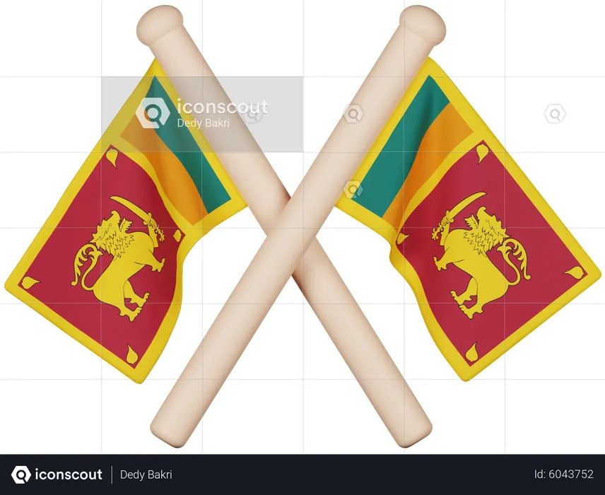 Bandera de sri lanka Flag 3D Icon