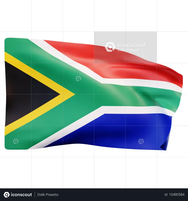 Bandera de sudáfrica Flag 3D Icon