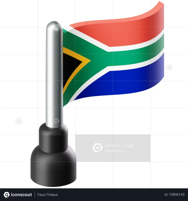 Bandera de sudáfrica Flag 3D Icon