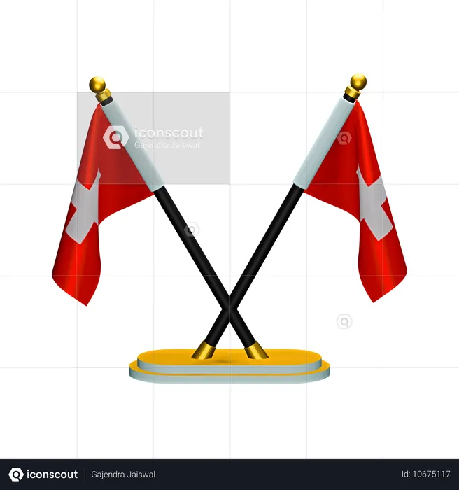 Bandera de suiza Flag 3D Icon