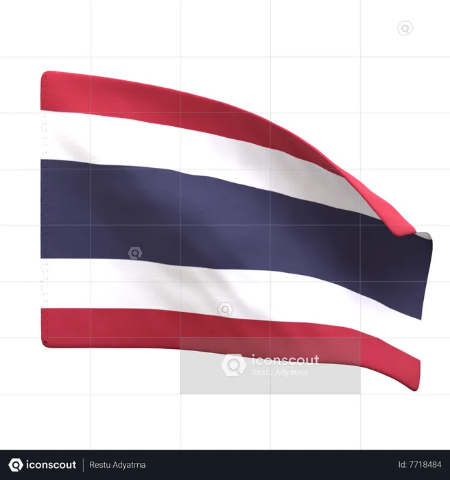 Bandera de tailandia Flag 3D Icon