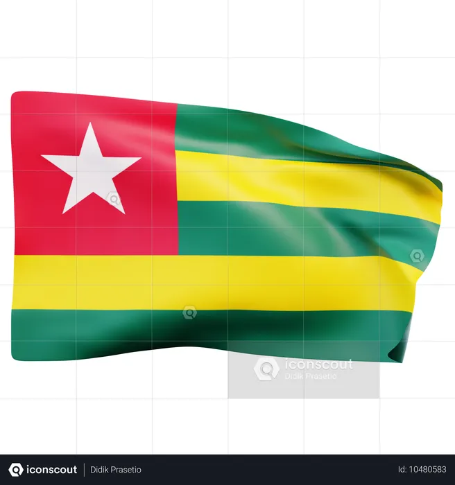 Bandera de togo Flag 3D Icon