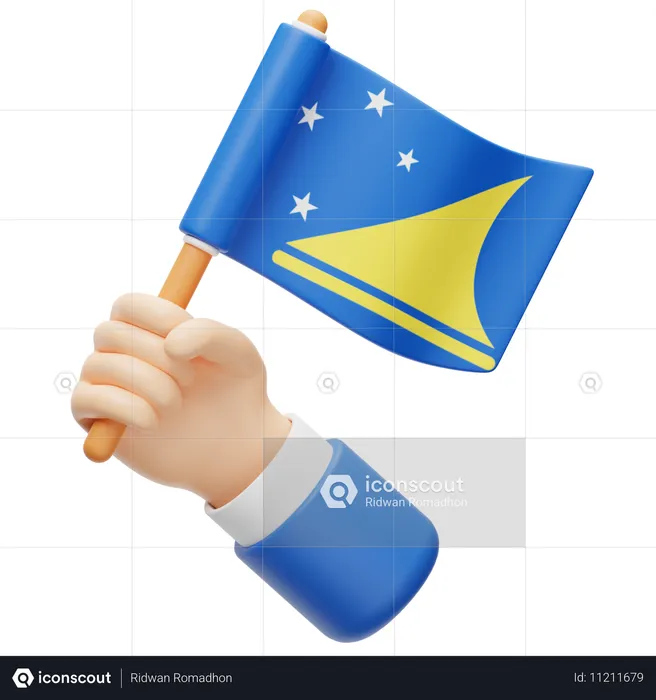 Bandera de tokelau Flag 3D Icon