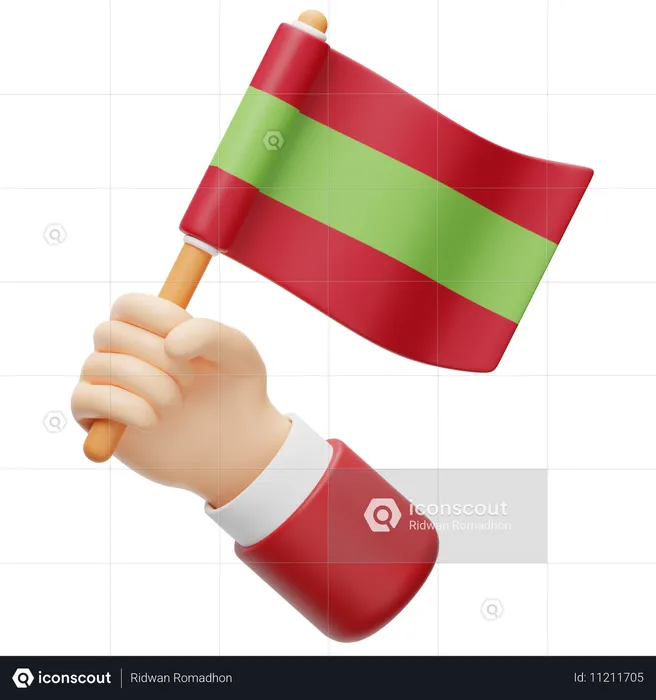 Bandera de transnistria Flag 3D Icon