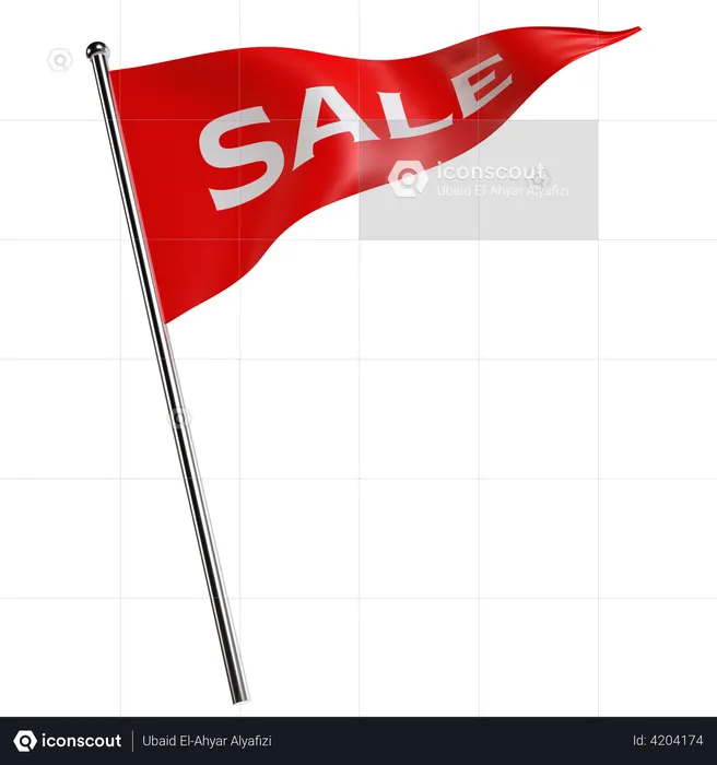 Bandera de venta  3D Illustration