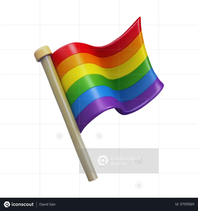 Bandera del orgullo  3D Icon