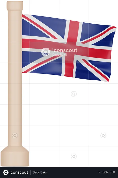 Bandera del reino unido Flag 3D Icon