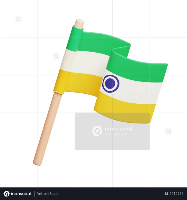 Bandera india  3D Icon