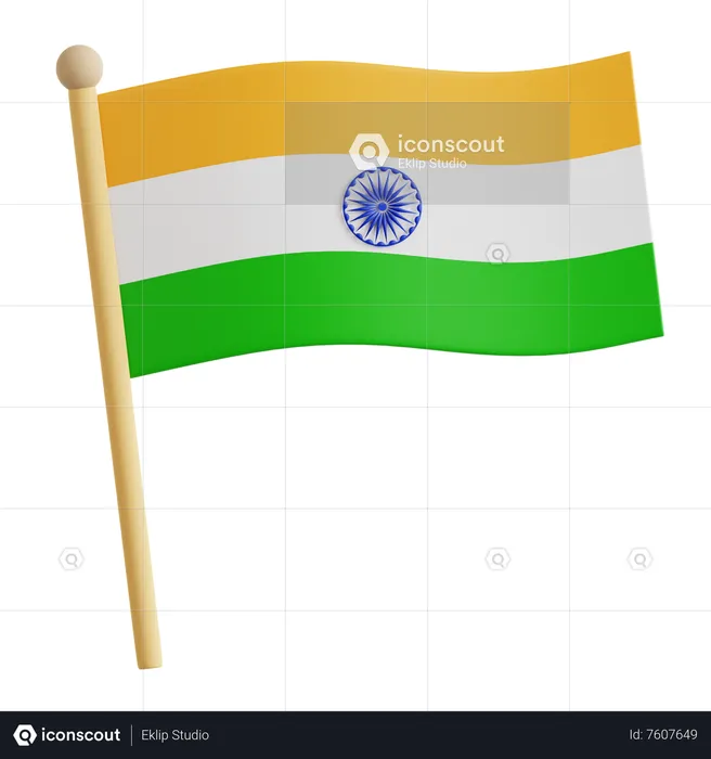 Bandera india  3D Icon