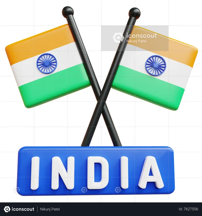 Bandera india  3D Icon