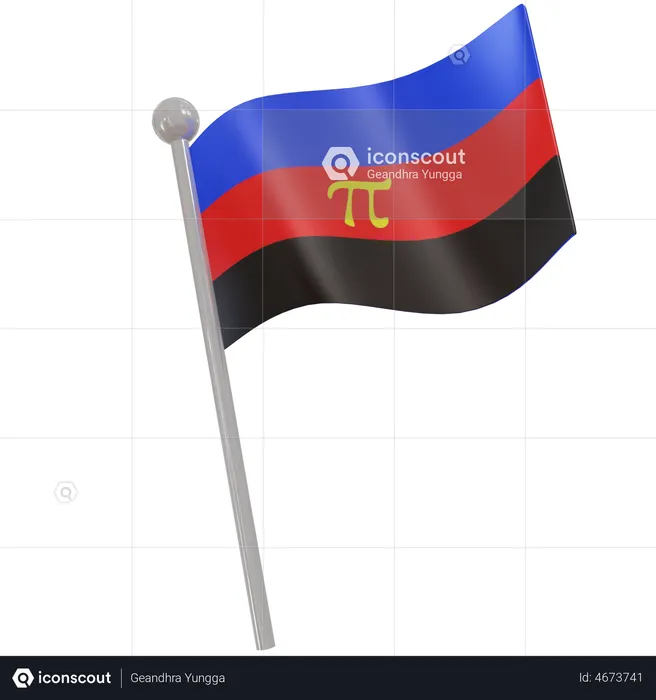 Bandera del poliamor Flag 3D Flag