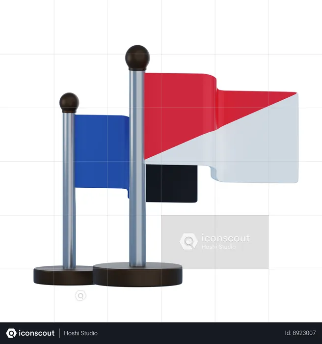 Bandera politica  3D Icon