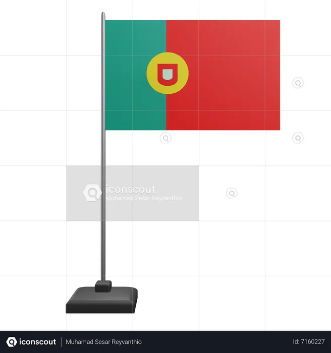 Bandera de portugal Flag 3D Icon